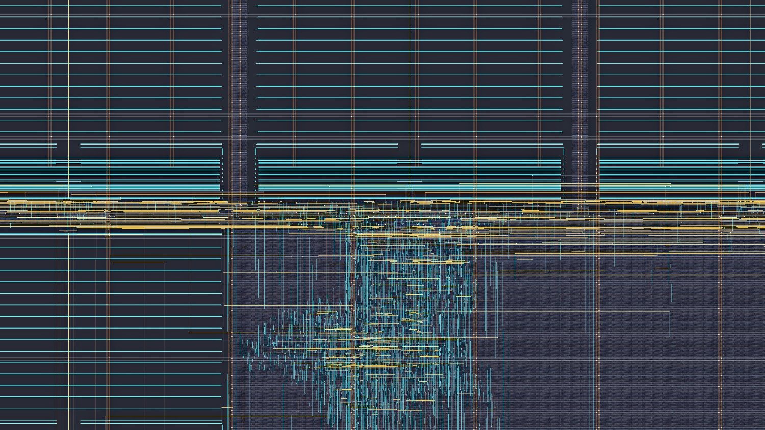 Detail of an IONION die: memory macros, routing and logic